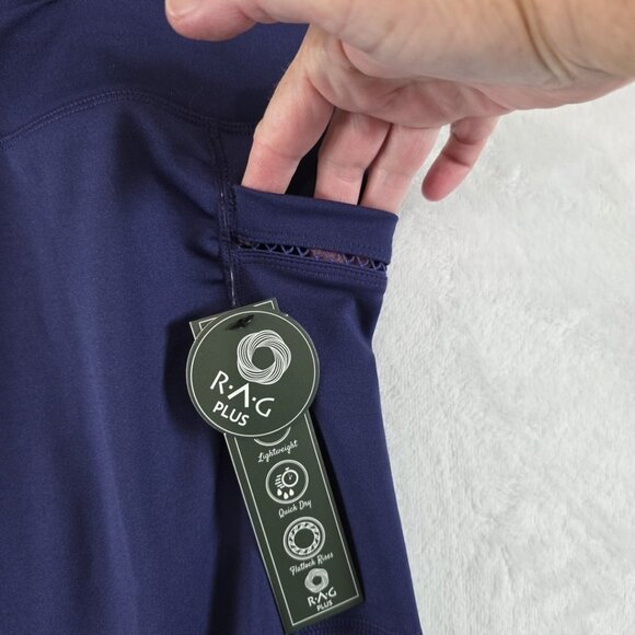 RAG PLUS Womens 3XL Astral Aura Shorts Quick Dry Flatlock Rises Wicking Blue - Picture 4 of 12